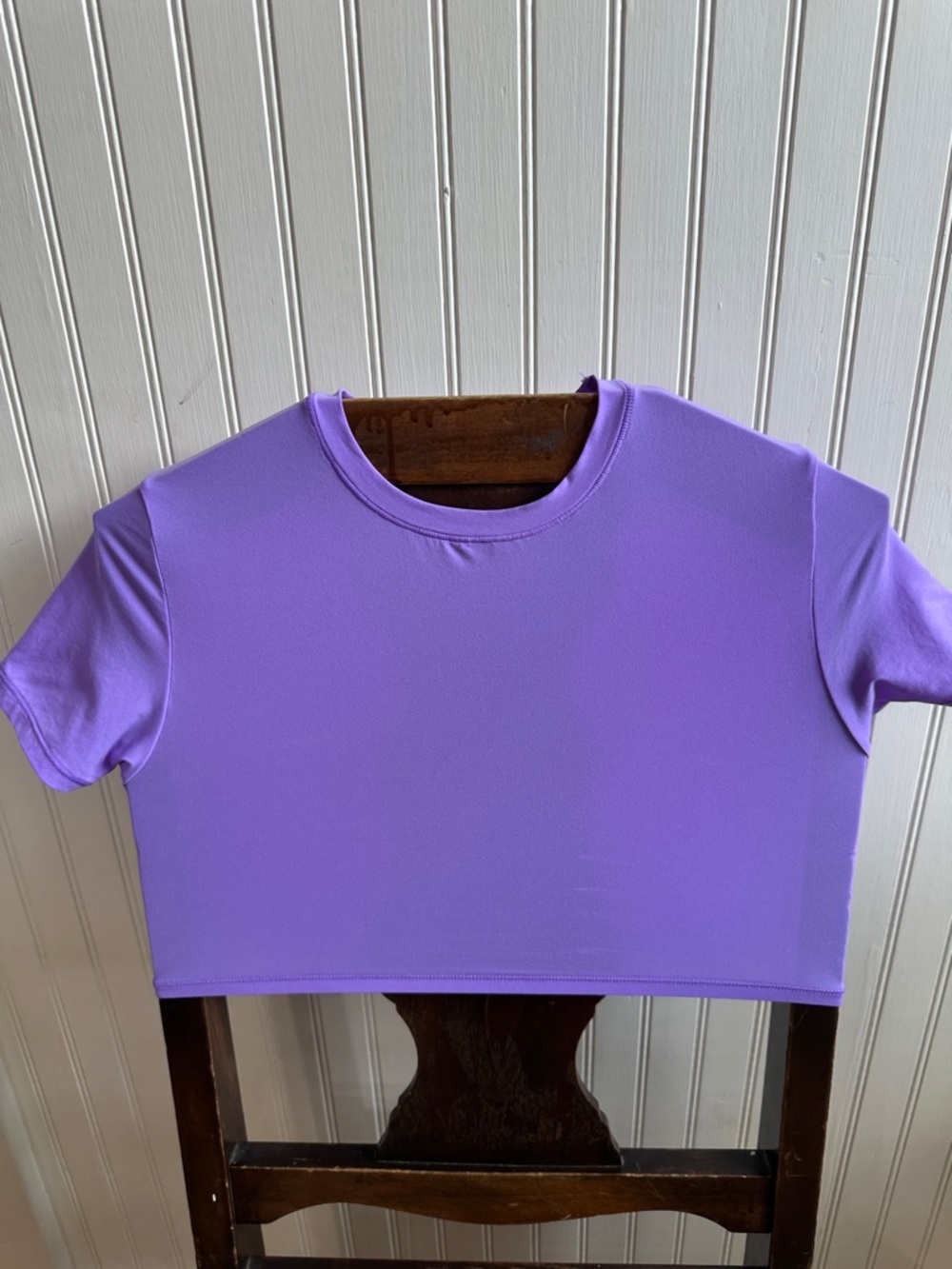SKIMS Purple Crop Tee. Size S